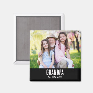 Imã Ímã de Presente de Foto do Vô Fundado