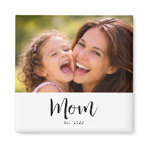 Ímã de Presente de Foto Estabelecida pela Mamãe