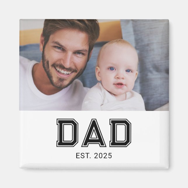 Imã Ímã de Presente de Foto Estabelecida pelo Papai (Frente)
