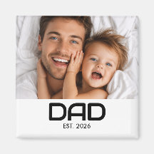 Ímã de Presente de Foto Estabelecida pelo Papai