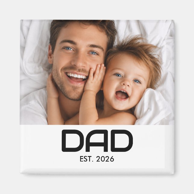 Imã Ímã de Presente de Foto Estabelecida pelo Papai (Frente)