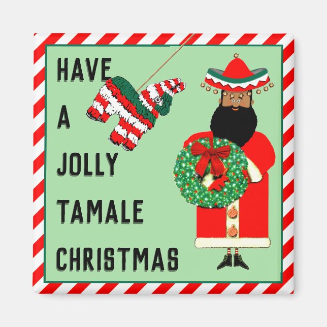 Imã Ímã de presentes de Natal Feliz (Frente)