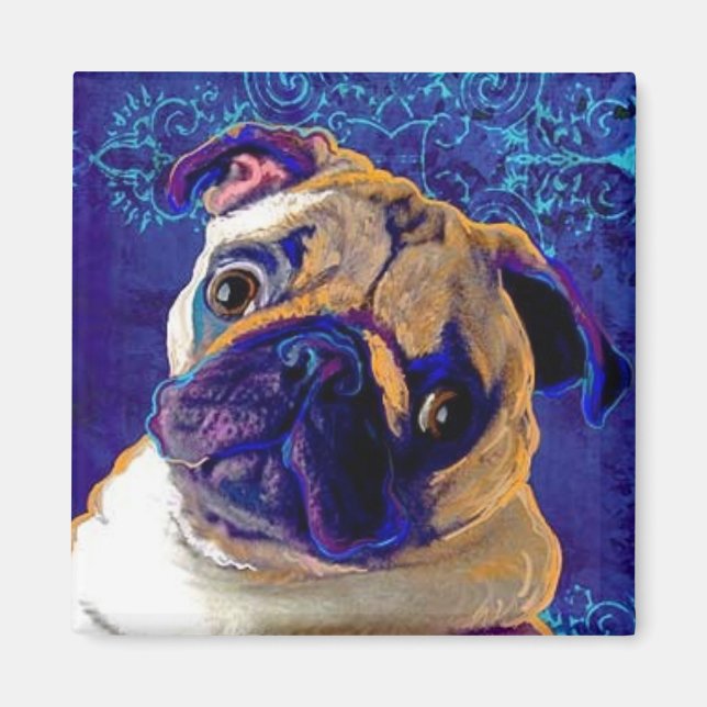 Imã ímã de pug (Frente)