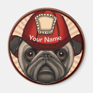 Imã Ímã de Pug Bombeiro