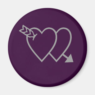 Imã Ímã de Purple Heart - casamento do aniversário 