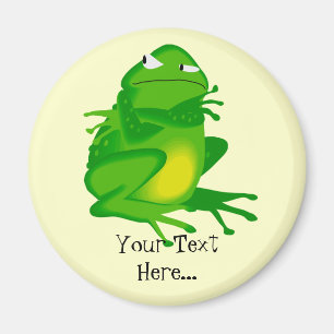 Imã Ímã de Rã Verde Irritada Personalizado