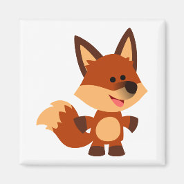 Imã Ímã de Raposa de Desenho Animado Inocente e Fofo