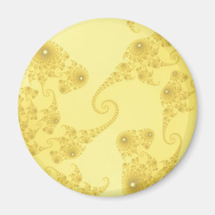 Imã Ímã de Rebanho de Cavalo-Marinho em Ouro Amarelo