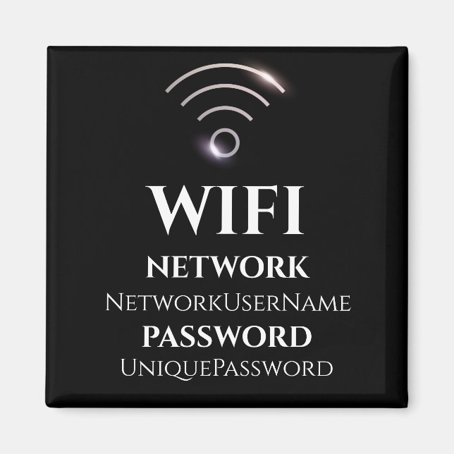 Imã Ímã de Rede WiFi e Senha (Frente)