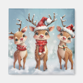 Imã Ímã de Rena de Natal Fofo