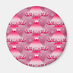 Imã ímã de renas rosa