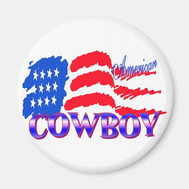 IMÃ ÍMÃ DE RODEIO DE COWBOY AMERICANO (Frente)