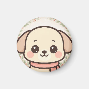 Imã Ímã de Rosto de Cachorrinho Kawaii Fofo 