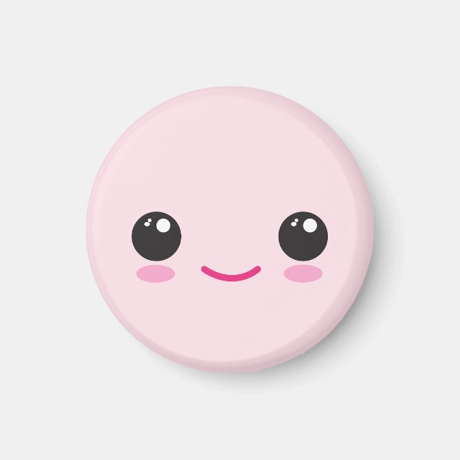 Imã Ímã de Rosto Kawaii Feliz (Frente)