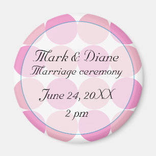 Imã Ímã de Save the Date Rosa