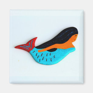 Imã ímã de sereia-brunette