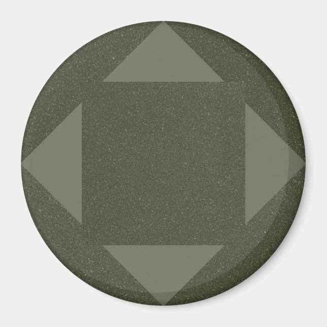 Imã Ímã de Seta Verde com Textura de Musgo Ruído (Frente)