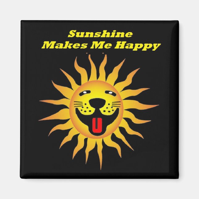 Imã Ímã de Sol Me Faz Feliz (Frente)