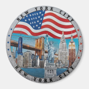 Imã Ímã de Souvenir do Horizonte de Nova York