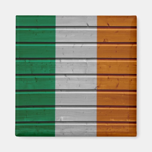 Imã Ímã de Textura de Tábua de Madeira da Irlanda (Frente)