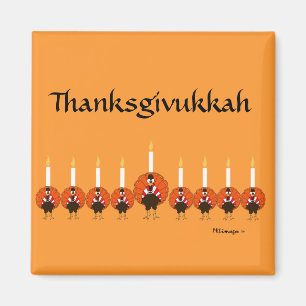 Imã Ímã de Thanksgivukkah Turquia Menorah