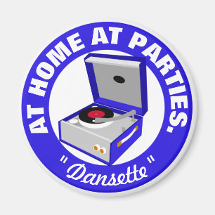 Imã Ímã de toca-discos Blue Retro Dansette