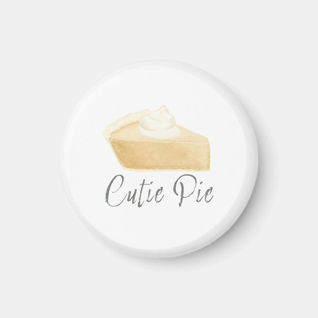 Imã Ímã de Torta de Abóbora Cutie Pie – Favor de Chuve (Frente)
