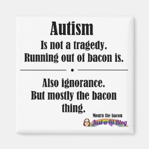 Imã ímã de tragédia do autismo bacon