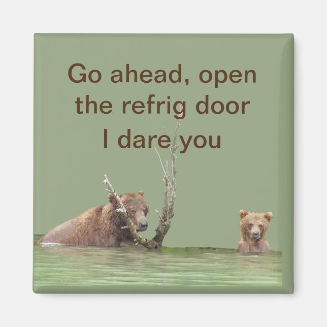 Imã ímã de urso pardo (Frente)