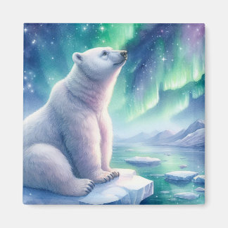 Imã Ímã de Urso Polar em Aquarela