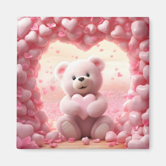 Imã Ímã de Urso Teddy do Dia dos Namorados Fofo 