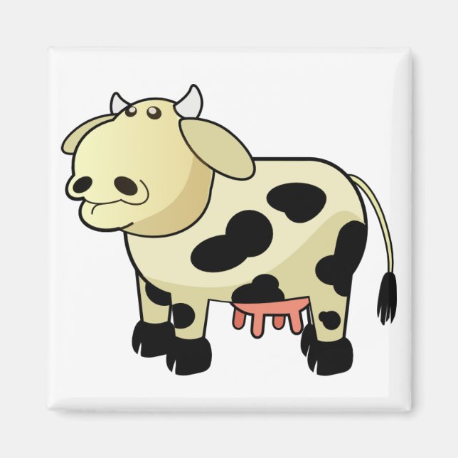 Imã Ímã de Vaca Leiteira de Desenho Animado (Frente)