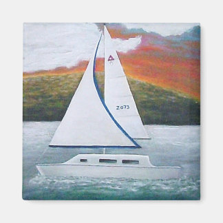 Imã ímã de vela por pôr do sol
