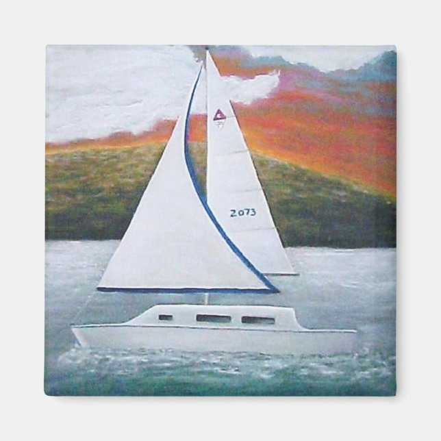 Imã ímã de vela por pôr do sol (Frente)