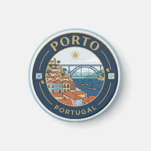 Imã Ímã de Viagem Porto Portugal Redondo