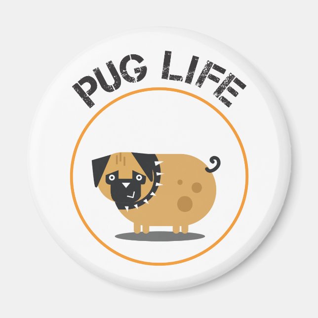 Imã Ímã de Vida de Cachorro Pug (Frente)