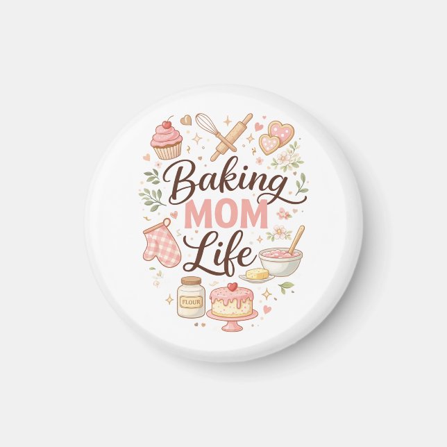 Imã Ímã de Vida de Mãe que Cozinha - Cozinha Pastel Ad (Frente)