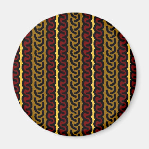 Imã Ímã decorativo da listra - ocher/vermelho
