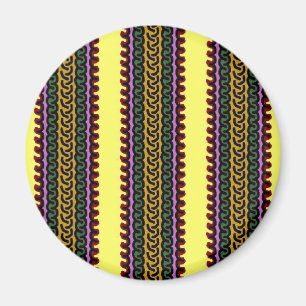 Imã Ímã decorativo da listra - yelow/roxo
