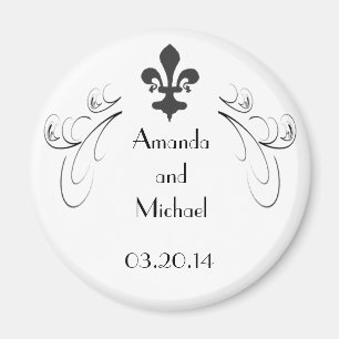 Imã Ímã decorativo personalizado do casamento da flo