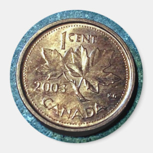 Imã Ímã (dianteiro) da moeda de um centavo de 2003