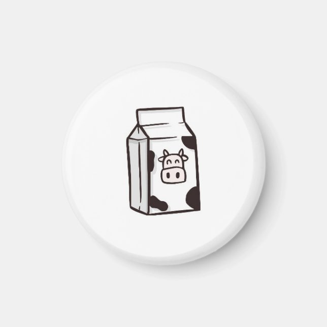 Imã Ímã divertido, caixa de leite de vaca, caixa de le (Frente)