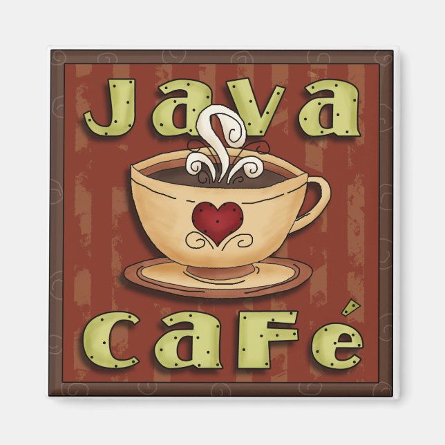 Imã Ímã do amante do café do café de Java (Frente)