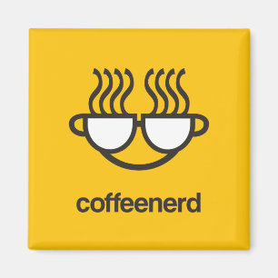 Imã Ímã do amarelo do nerd do café