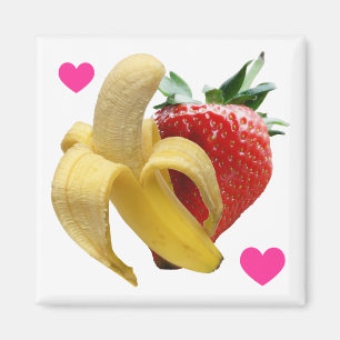 Imã Ímã do amor da banana da morango
