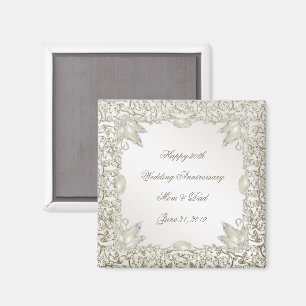 Imã Ímã do aniversário de casamento da pérola eleg