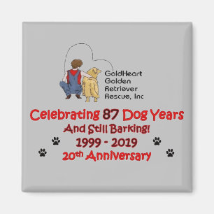 Imã Ímã do aniversário de GoldHeart 20o
