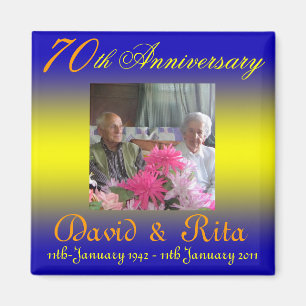 Imã Ímã do aniversário do 70 do casamento