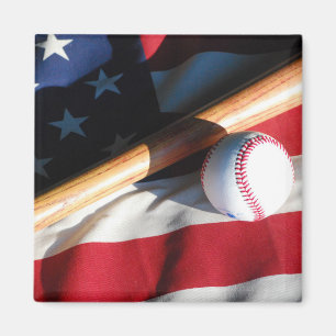 Imã Ímã do basebol, do bastão e da bandeira america