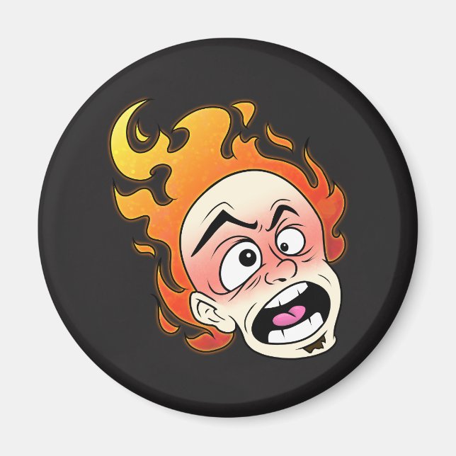 Imã Ímã do Círculo da Cabeça de Fogo Escovilical (Frente)